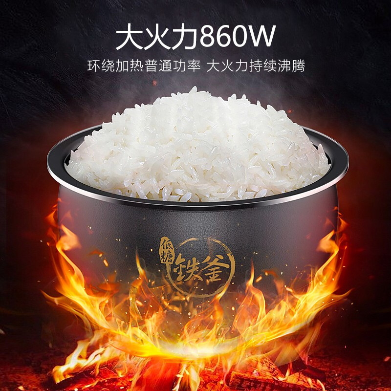 九陽（Joyoung）肖戰(zhàn)推薦 ZMD安心系列 低糖電飯煲電飯鍋智能預約多功能大功率4L大容量 鐵釜內(nèi)膽F-40TD02