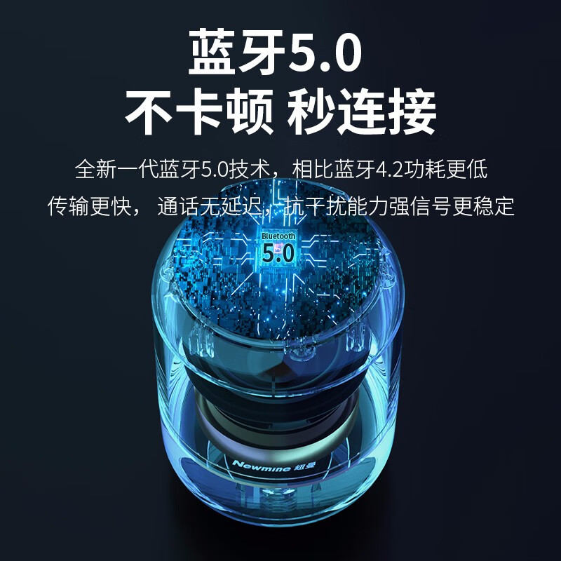 紐曼 Newmine BT51無線藍(lán)牙音箱迷你小音響便攜式插卡電腦桌面家用戶外低音炮車載音響大音量