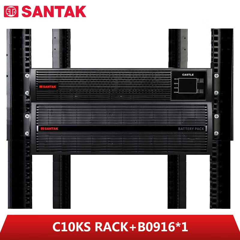 山特（SANTAK）C10KS RACK 机架式在线式UPS不间断电源外接电池长效机10KVA/9000W单主机 +电池包B0916*1个 1台