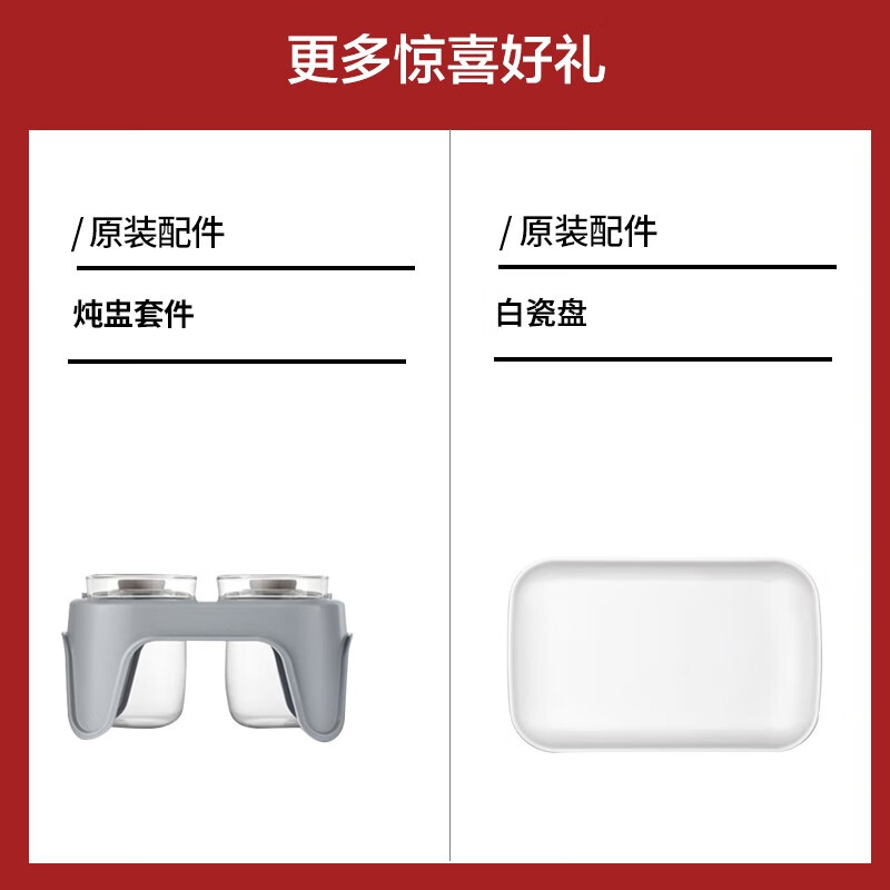 北鼎（60S快蒸)电炖锅电锅电蒸锅家用多用途锅  双炖盅多功能双层蒸炖锅G55（进阶PLUS版）活动【以旧换新】