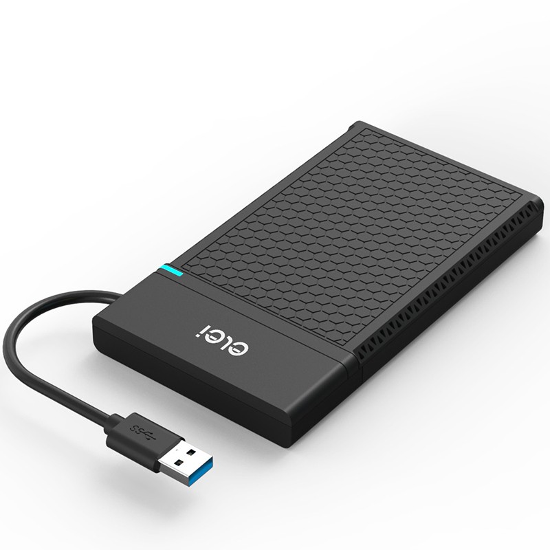 e磊 2.5英寸移动硬盘盒子USB3.0笔记本串口外接机械固态SSD通用EL-V1