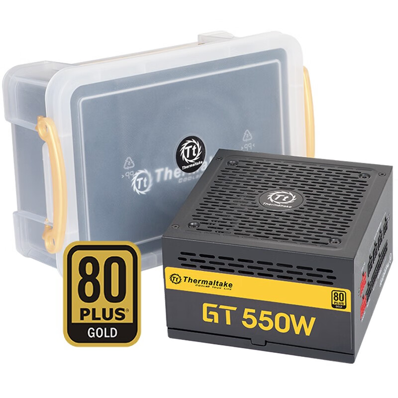 Tt（Thermaltake）额定550W GT 550W 电脑电源（80PLUS金牌/全模组/全日系电容/智能温控风扇/支持背线）
