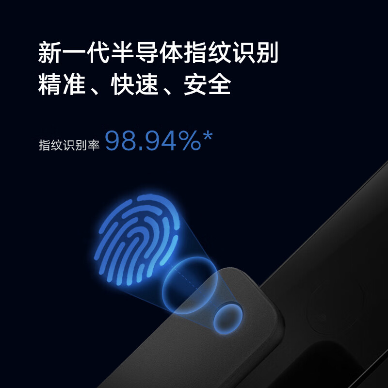 小米全自动智能门锁 磨砂金 米家家用电子锁推拉式 防盗门锁NFC解指纹锁 密码锁 C级锁芯