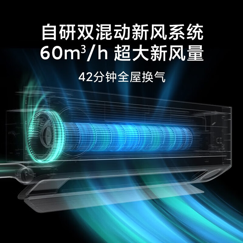 米家 小米空调 1.5匹 新风空调 新一级 变频冷暖 60m3/h大新风量 空调挂机  KFR-35GW/F1A1  以旧换新