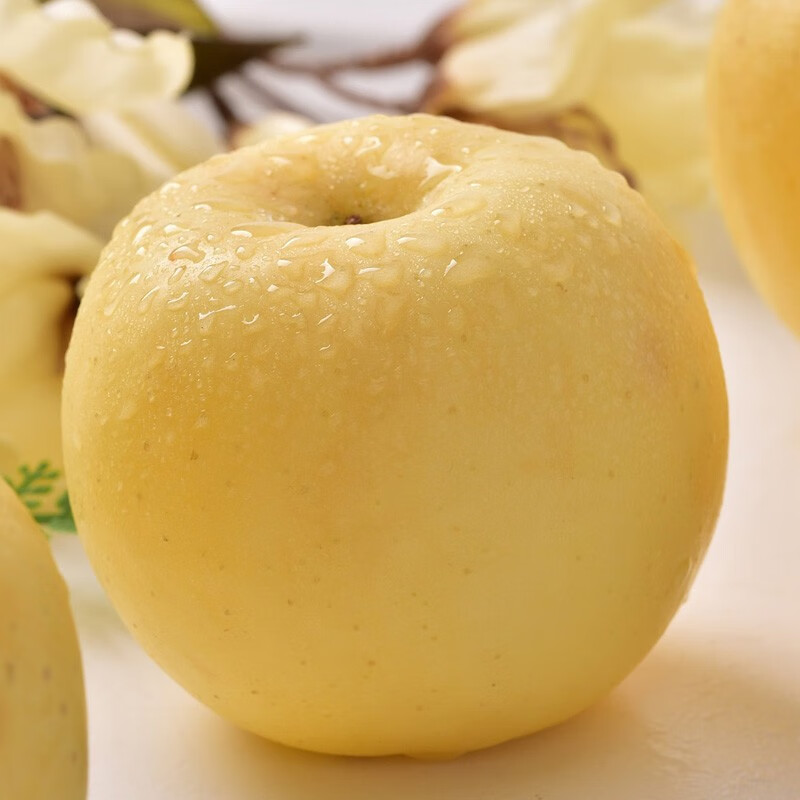 烟台黄金奶油富士苹果水果 80-85mm大果净重8.5斤 绿色食品脆甜多汁