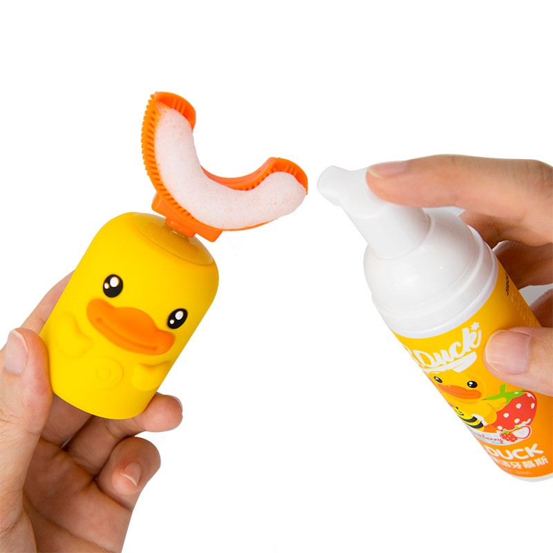 B.Duck 小黄鸭儿童电动牙刷 U型牙刷 声波震动充电式 口含式洁牙仪