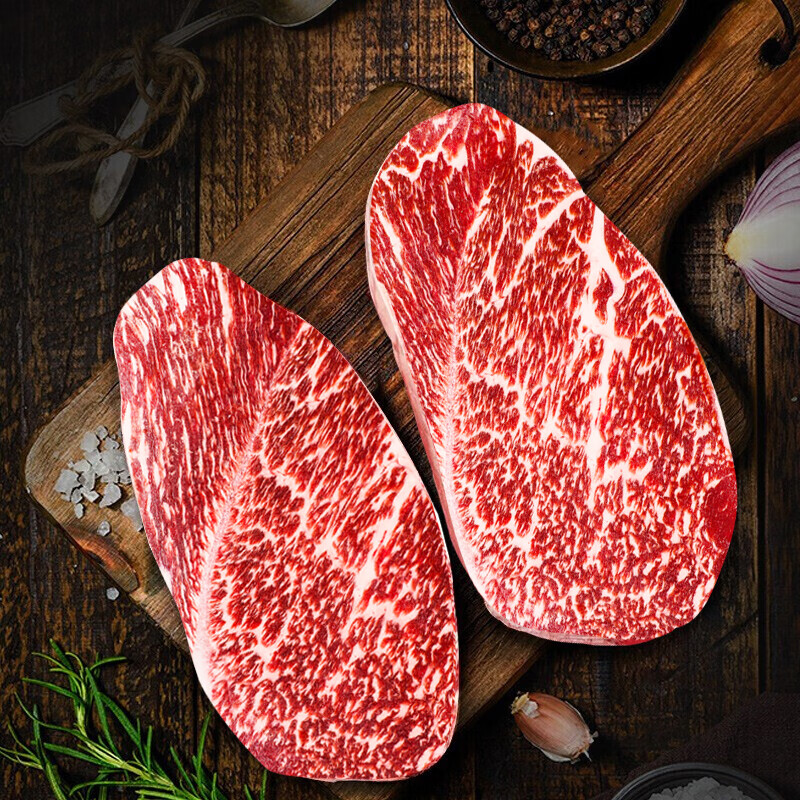 小试牛澳洲和牛m9级雪花保乐肩原切牛排进口谷饲儿童生鲜牛肉媲美日本