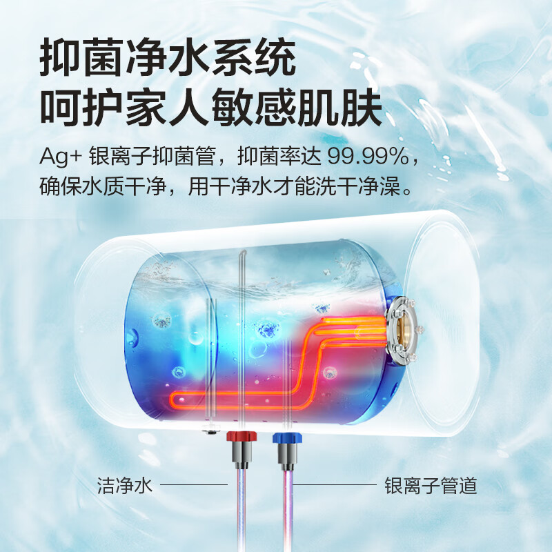 美的（Midea）60升儲(chǔ)水式電熱水器家用2000W速熱安全防漏電搪瓷內(nèi)膽耐用 8年質(zhì)保F6020-Z3(H)*