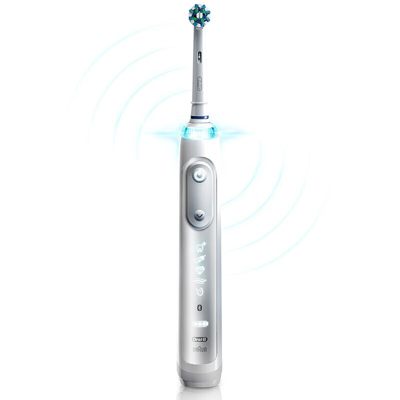 欧乐B（Oral-B）博朗进口欧乐b电动牙刷成人3D充电牙刷蓝牙智能P9000标准版 白色