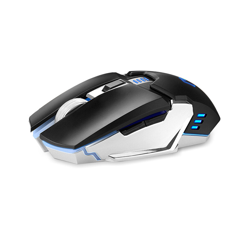 新盟（Technology）曼巴狂蛇机械手感无线背光游戏键鼠套装可充电游戏办公键盘套装 黑色冰蓝光