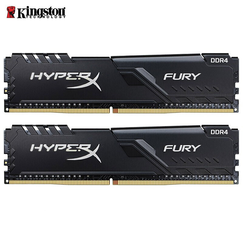 金士顿(Kingston) 台式机内存条 DDR4 2666马甲条 骇客神条兼容2400 2133 套条2666【8G*2】16G