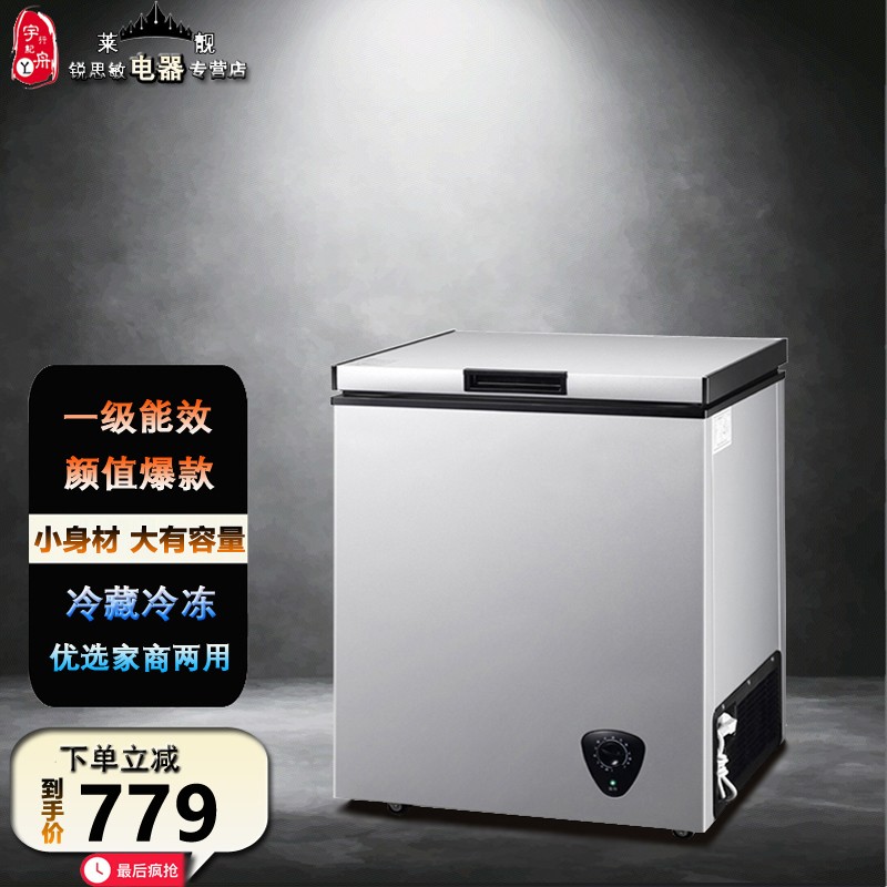 小冰柜家用 小冰柜商用冷柜 冷藏冷冻双温保鲜卧式小冰柜 169/节能单门