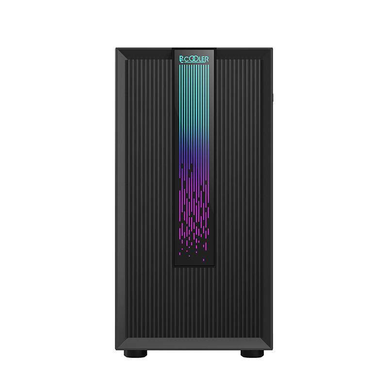 超频三(PCCOOLER）光愈 黑色 游戏电脑机箱（支持M-ATX/ITX主板/显卡限长31cm/支持240水冷/全侧透磁吸玻璃）