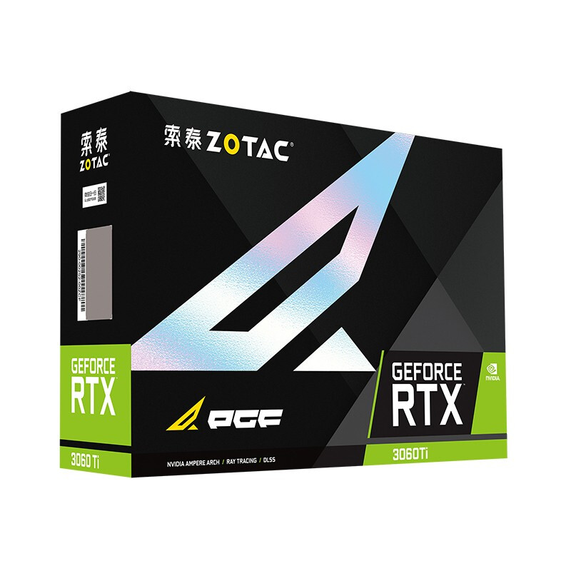 索泰(ZOTAC)RTX3060Ti PGF GOC显卡/N卡/台式机/游戏/电竞/网课/绘图/设计/独立显卡/8G显存