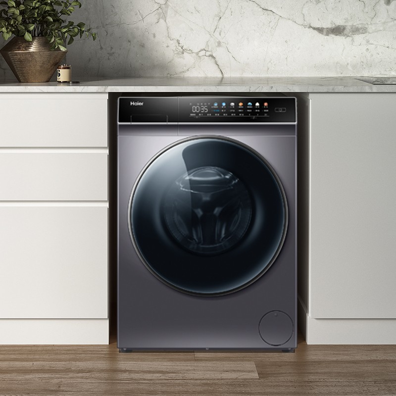 海尔（Haier）滚筒洗衣机全自动 晶彩系列  10KG香护SPA直驱变频 洗烘一体 MATE7烘干