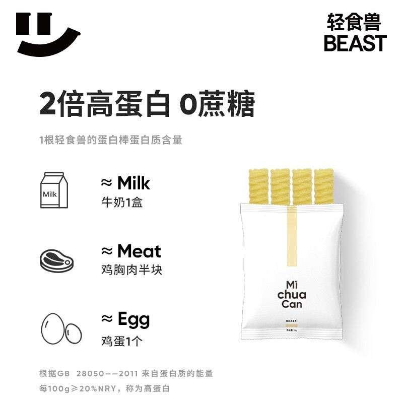 Smeal 輕食獸注心蛋白雞蛋卷300g*1桶裝 即食夾心代餐蛋卷