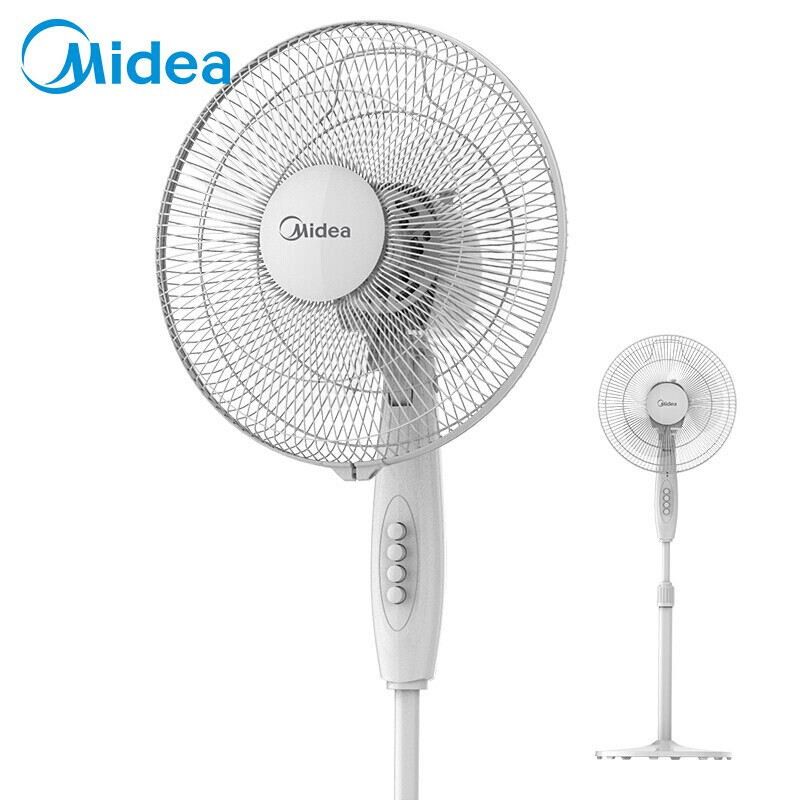 美的（Midea）电风扇立式家用卧室三叶机械款机械落地扇省电落地扇电风扇可升降  FSA30YD 白色