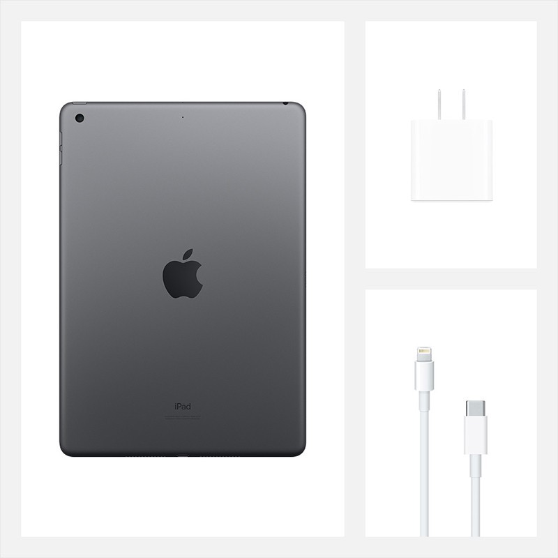 apple苹果 ipad2020新款10.2英寸8代平板电脑air2更新版2020款 深空灰色 128G WLAN版 【官方标配】