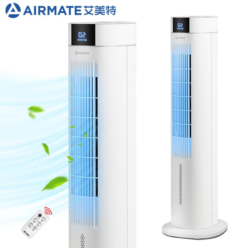 艾美特(Airmate)家用智能塔式节能遥控制冷小空调扇塔扇 办公移动加湿UV杀菌电单冷风扇水冷风机 CC-R19（杀菌款）