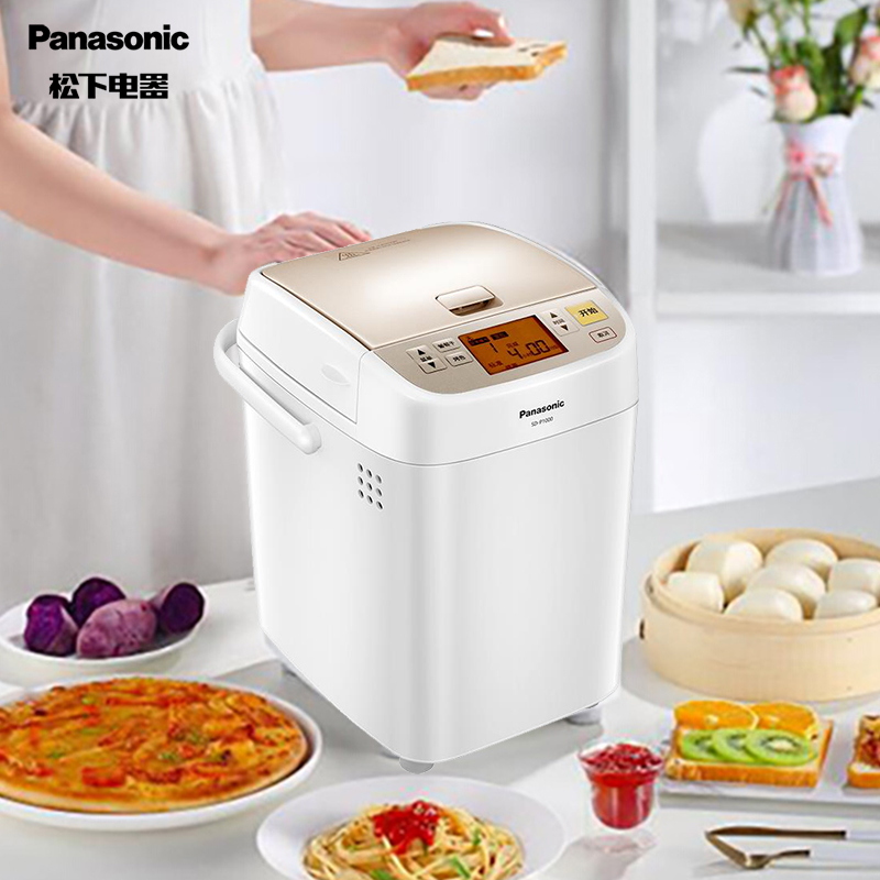 松下（Panasonic）面包机 家用烤面包机 和面机 全自动 可预约 果料自动投放 500g SD-P1000