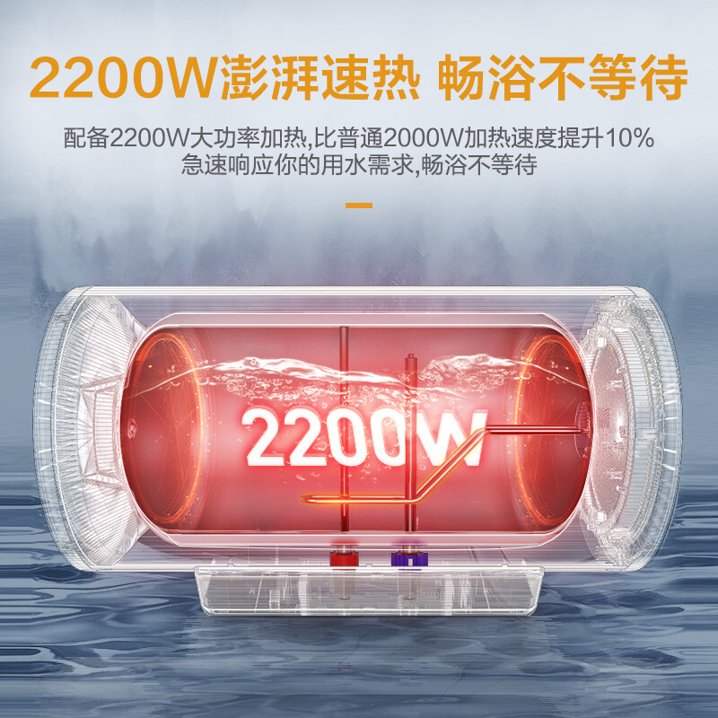 統(tǒng)帥（Leader） 60升家用電熱水器 2.2KW速熱 一級能效 四季恒溫 專利防電墻 LEC6001-G3U1 * 京東小家智能