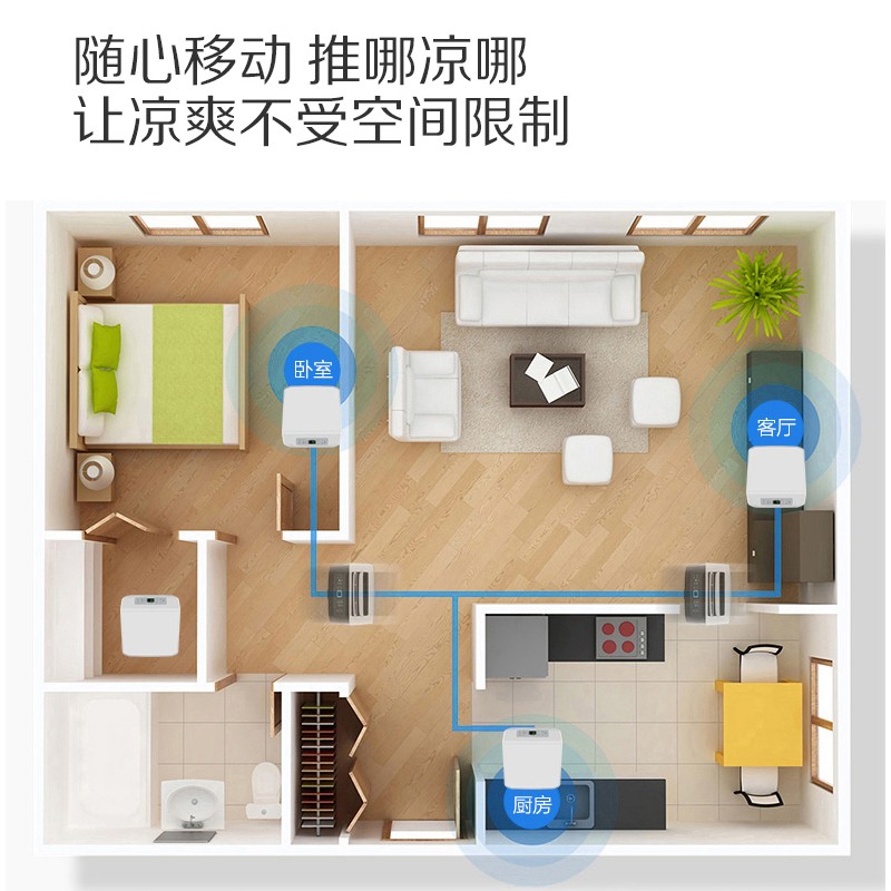 海信 Hisense KY-23/K-V移动空调正1匹空调一体机厨房客厅小空调可移动单冷