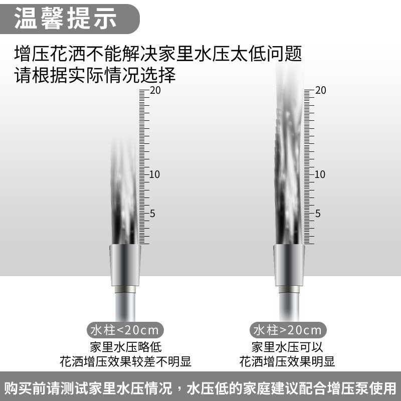 德众（DEZHONG）173 增压花洒喷头 手持花洒头单头淋浴莲蓬头