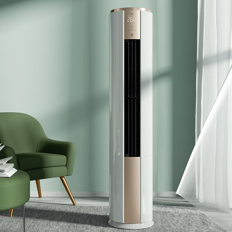 米家 小米空调 3匹 新一级能效 变频冷暖 自然风 智能互联 客厅圆柱空调立式柜机 鎏金版 KFR-72LW/D1A1