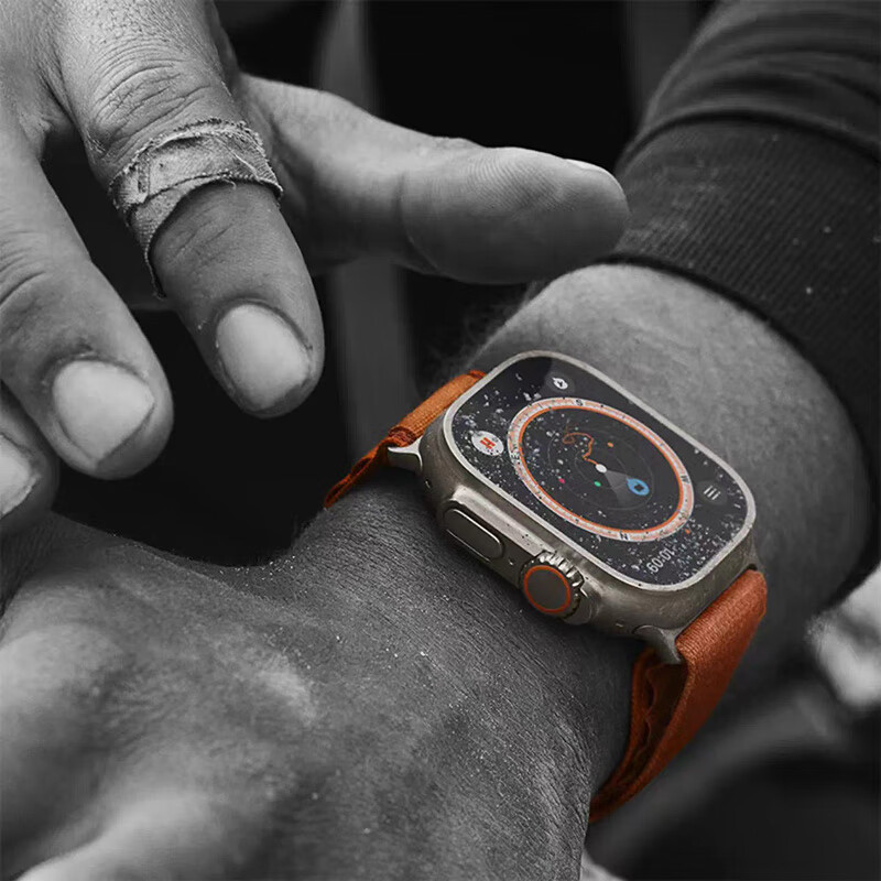 苹果（Apple） Watch Ultra 苹果手表iWatch Ultra智能运动手表男女通用款 绿色 高山回环式表带中号 钛金属表壳 49毫米