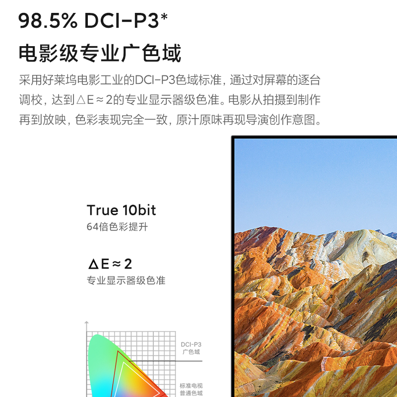 小米电视6 OLED 65英寸 4KHDR 4.6mm超薄全面屏 MEMC运动补偿 3+32GB 远场语音 护眼教育平板电视机L65M7-Z2