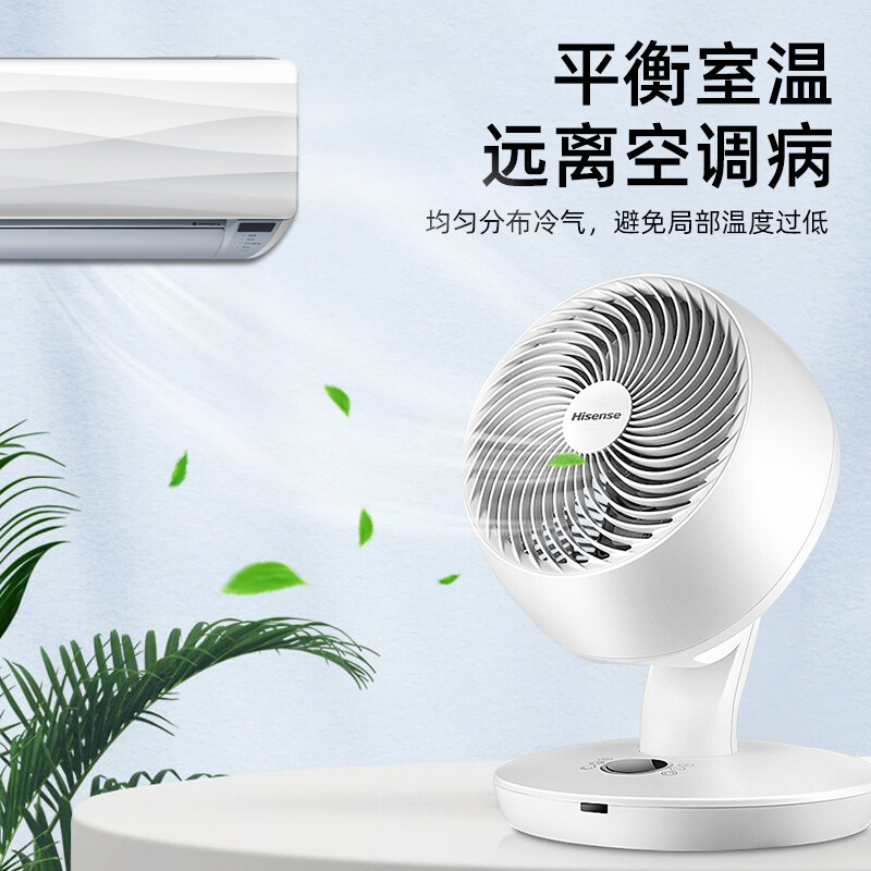 海信（Hisense）空氣循環(huán)扇電風(fēng)扇家用臺(tái)式風(fēng)扇小型桌面電扇渦輪對(duì)流辦公室臺(tái)式母嬰臺(tái)扇 FXY-AN1502  (普通遙控 6寸)