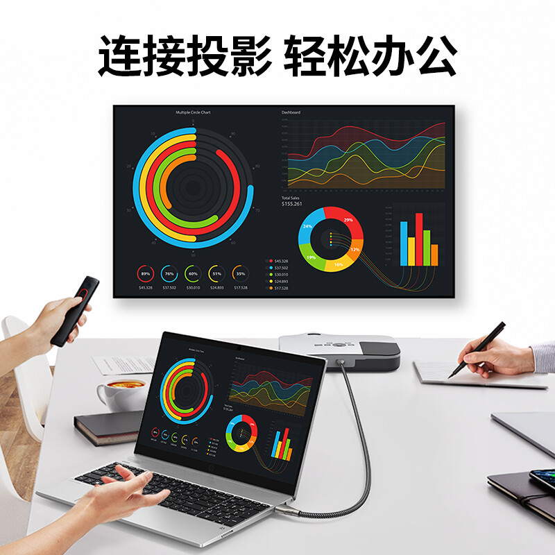 绿联 HDMI线2.0版 4K60Hz数字高清线 电脑主机机顶盒连接电视显示器投影仪3D视频数据连接线5米 50110