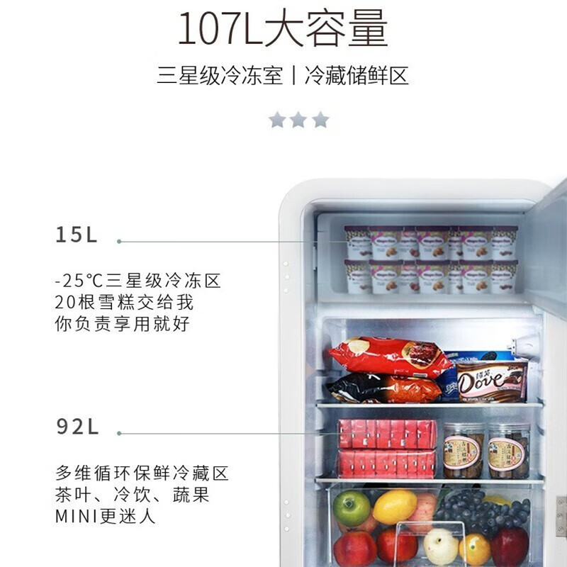 哈士奇 复古小冰箱BC-130RDC怎么样？评价如何？