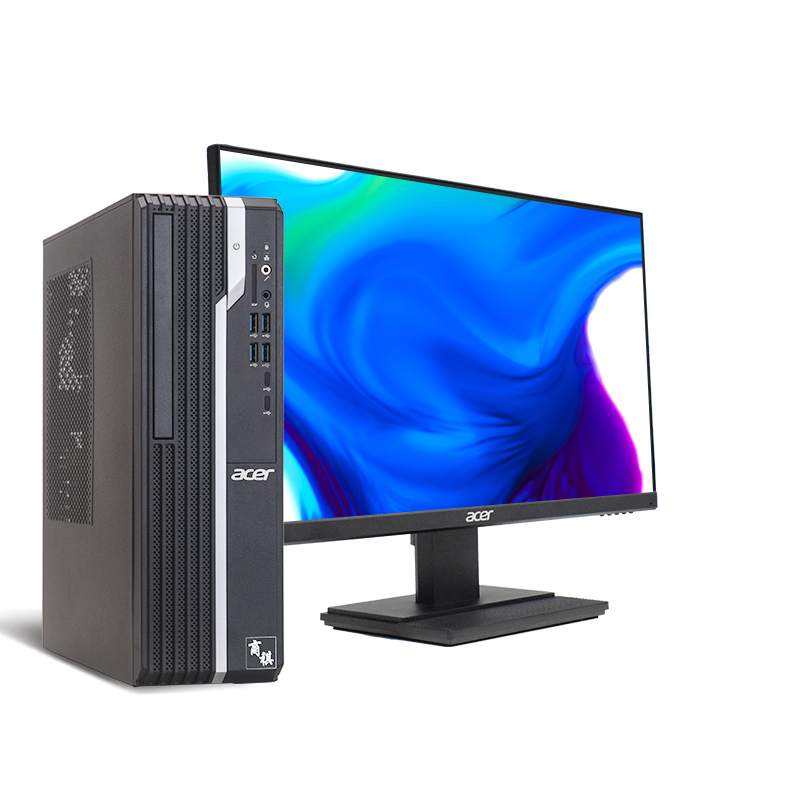 宏碁(Acer)商祺SQX4270 660C英特尔酷睿i5 商用办公台式整机 家用电脑 （十一代i5-11400 8G 512G）23.8英寸