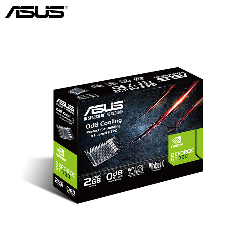 华硕 ASUS GeForce GT730-SL-2GD5-BRK  GDDR5 2GB 家庭娱乐显卡
