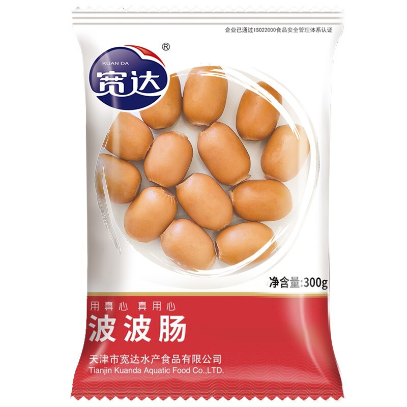 宽达 波波肠 300g 火锅食材肉含量≥50%关东煮火锅丸子