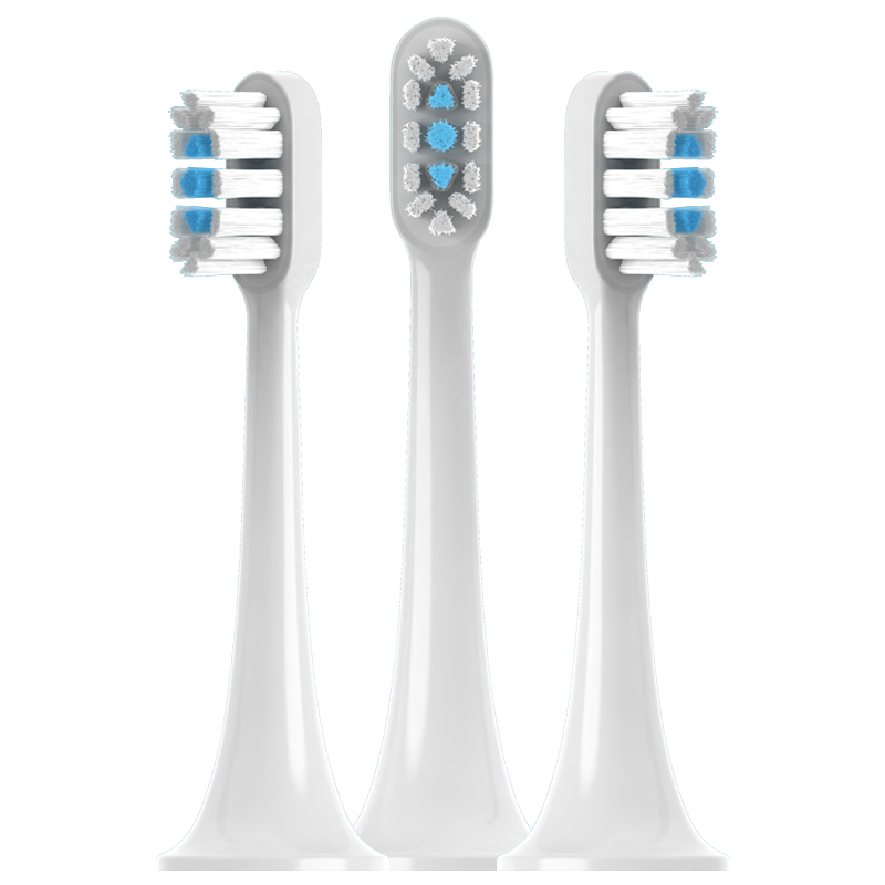 适配米家小米电动牙刷头T300/T500电动牙刷头软毛清洁无铜刷头通用替换牙刷头米家青春版MI艾沃得 防御型