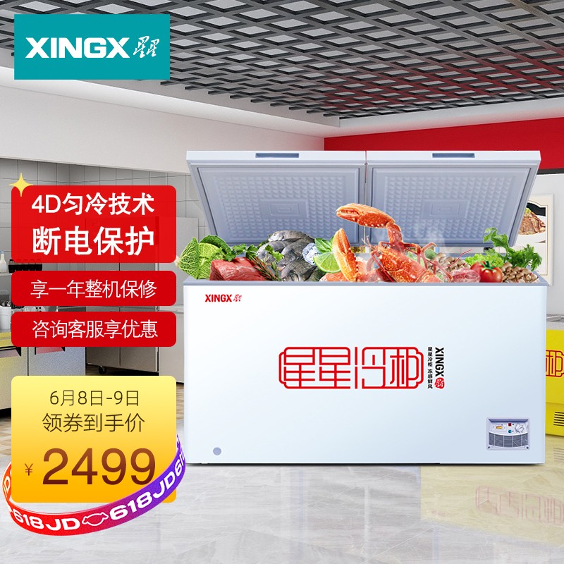 星星（XINGX） 480升 商用冷柜 卧式大冷冻柜 冷藏冷冻转换柜 BD/BC-480E