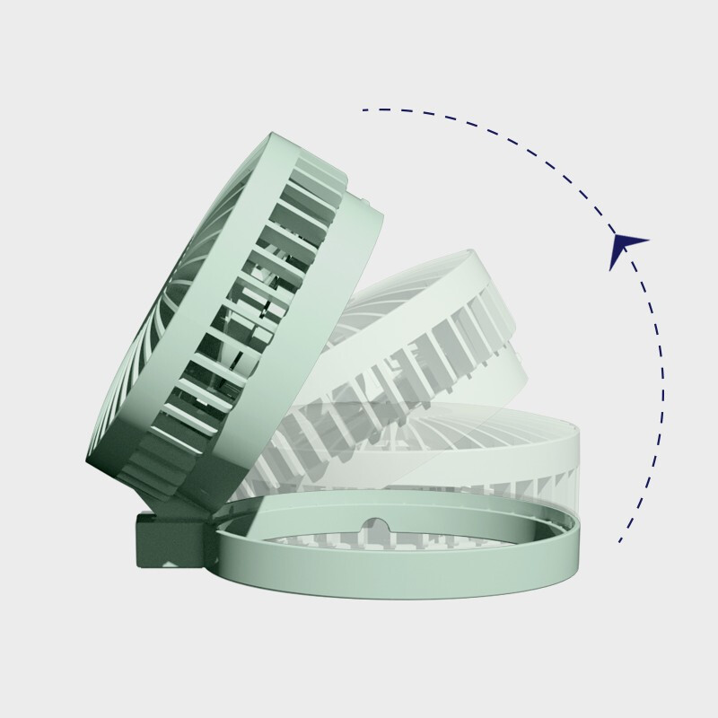 京东京造USB桌面折叠风扇学生桌壁挂式风扇 蓝色JZ-ZDFS001