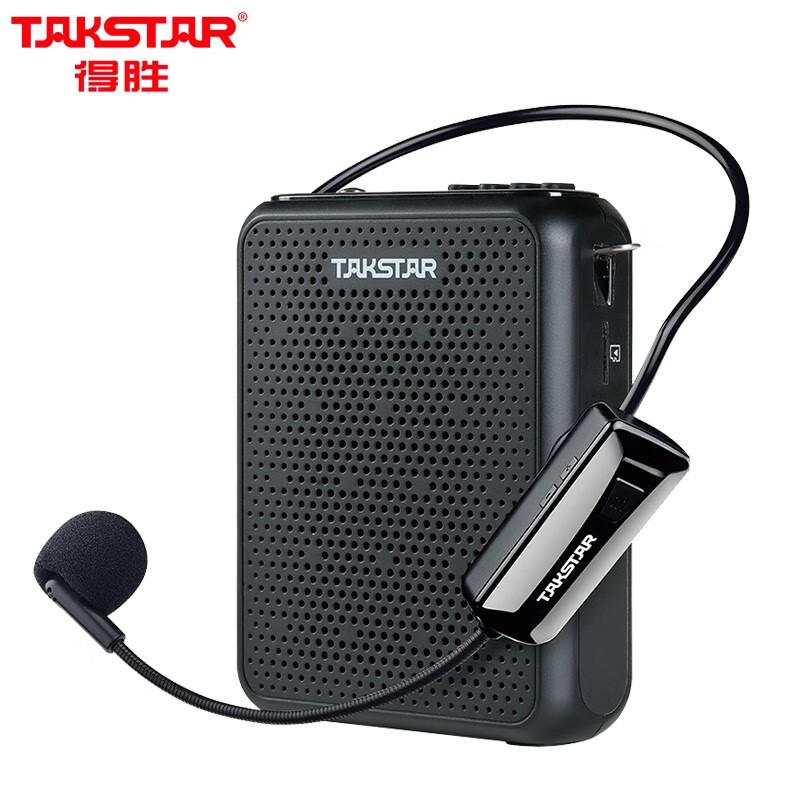 得胜（TAKSTAR）E300W便携式无线小蜜蜂扩音器教师专用大功率喇叭导游蓝牙小音箱 黑色