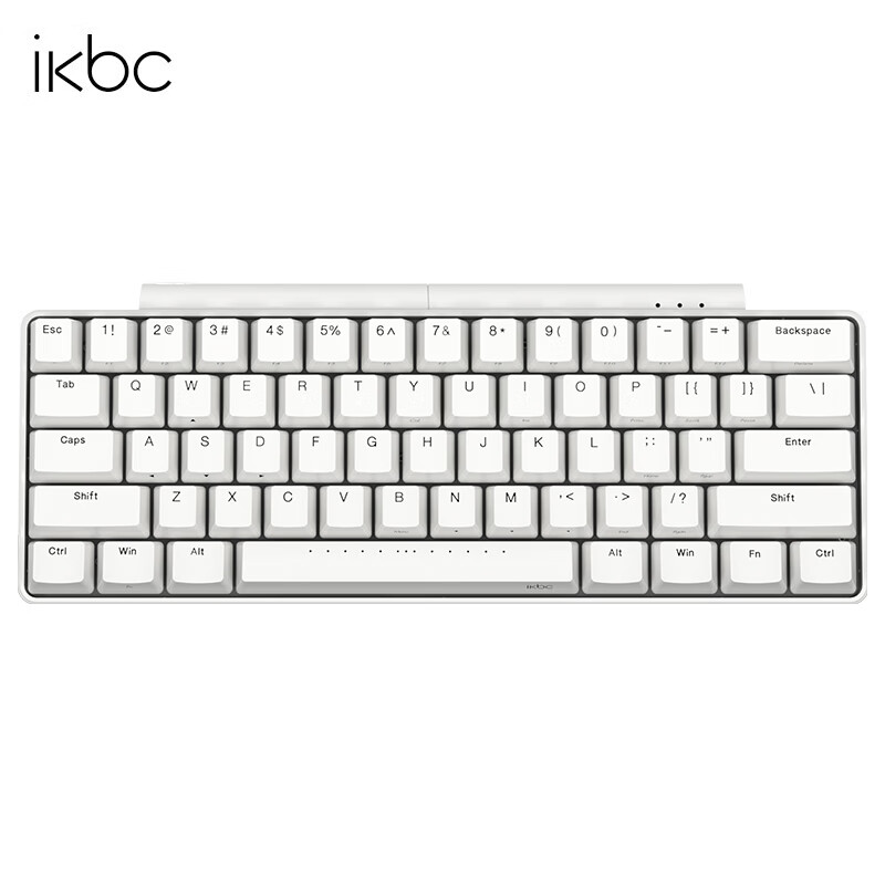 ikbc机械键盘W200mini2.4g无线蓝牙双模61键cherry樱桃轴电脑办公台式机笔记本便携 W200mini白色红轴（无线2.4G-61键）