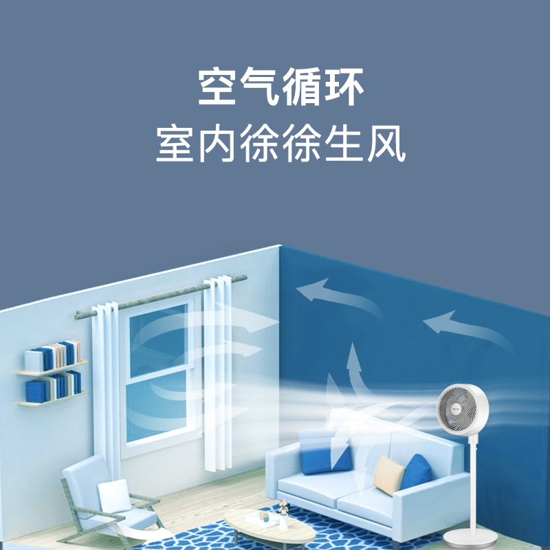 海信（Hisense）家用卧室落地涡轮交流空气循环扇 办公遥控立式智能静音摇头对流循环电风扇 FXY-AN2501 (遥控+定时+101CM)