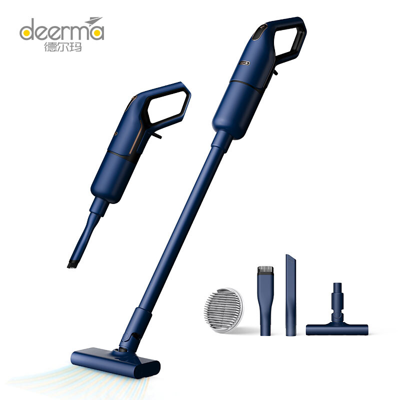 德尔玛（Deerma）DX1000 吸尘器家用立式手持吸尘器 有线轻量化强力大功率吸尘器自营 二合一 宠物 宝石蓝