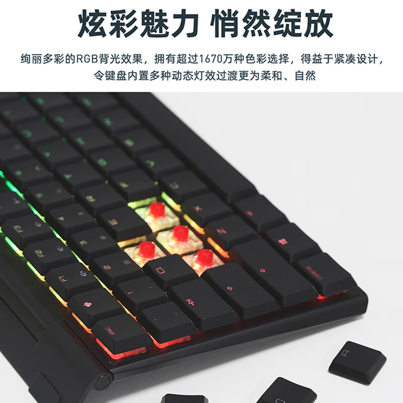 樱桃（CHERRY）G8A-25000LYAEU-1 MX-BOARD 10.0?RGB 机械键盘 有线键盘  银色 MX LP轴