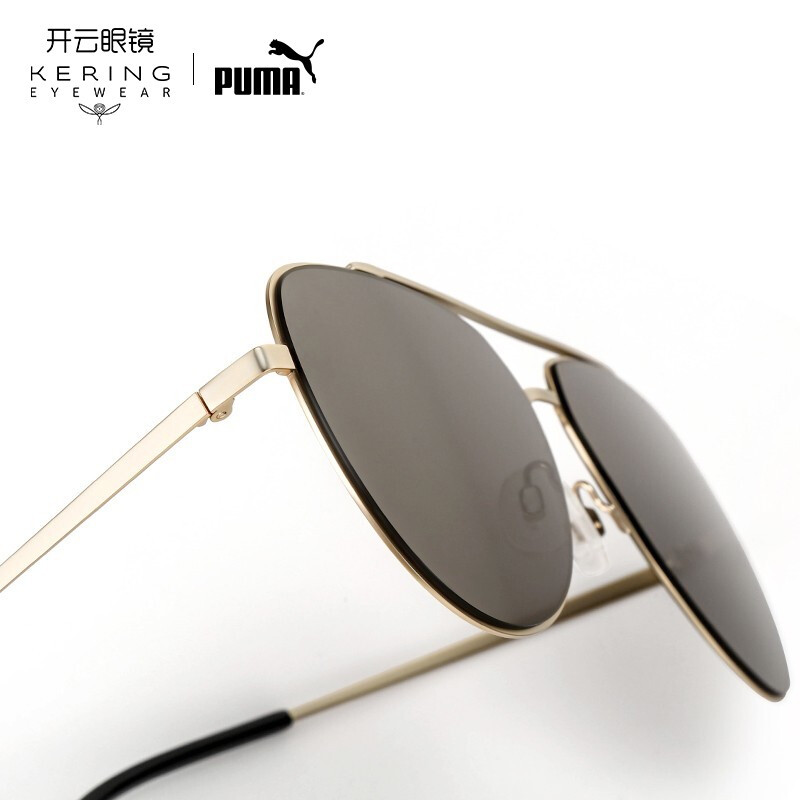 【新年礼物】彪马(PUMA)眼镜 太阳镜 男 墨镜眼镜 飞行员系列 开车镜 褐色镜片金色镜框眼镜PE0094S 006 61mm