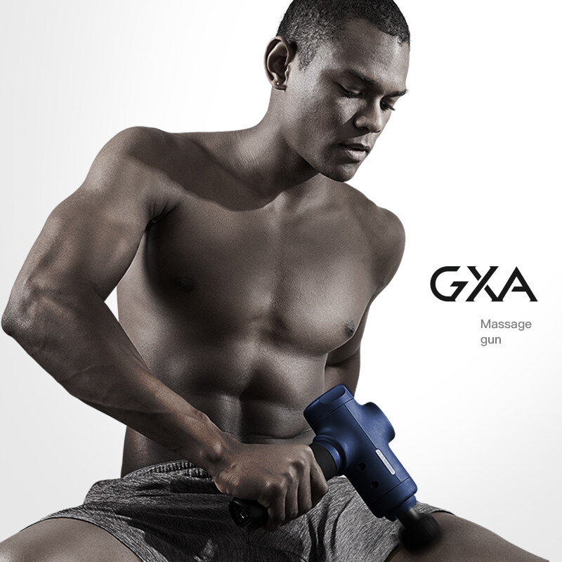 GXA筋膜枪按摩器放松肌肉深层高频震动健身器材分体式智能液晶屏触屏运动伴侣 神秘灰