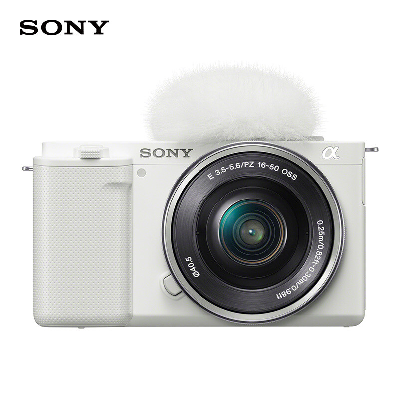 索尼（SONY）ZV-E10 Vlog微单数码相机 标准镜头套装 APS-C画幅小巧便携 4K专业视频 白色