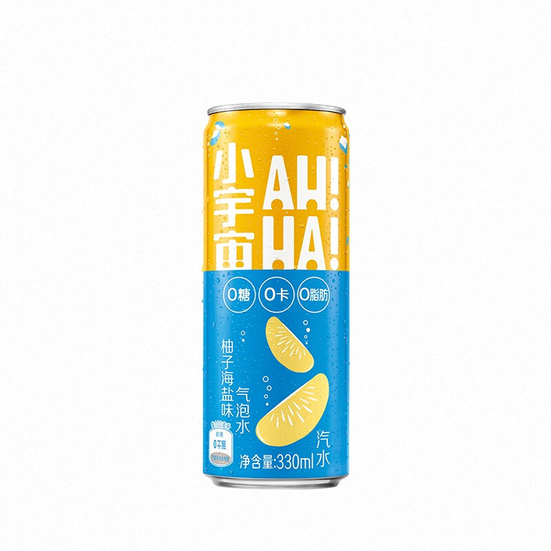 小宇宙AH—HA 0糖0卡0脂 柚子海鹽味 氣泡水汽水飲料AHHA 330ml*12瓶 整箱 可口可樂出品 新老包裝隨機(jī)發(fā)貨