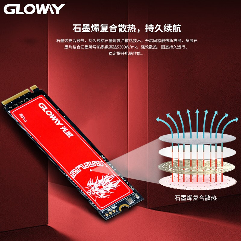 光威（Gloway）512GB SSD固态硬盘｜M.2接口(NVMe协议)｜弈Pro系列｜缓存版