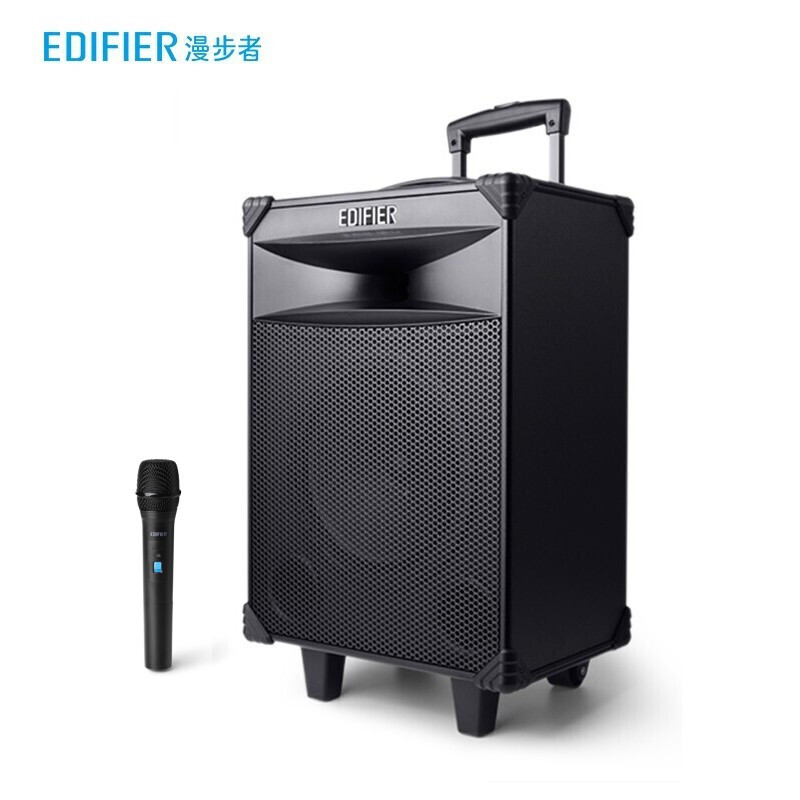 漫步者（EDIFIER）D3-8 8英寸专业广场舞音响 会议音响 蓝牙拉杆音箱 户外音响 标配无线麦克风扩音器